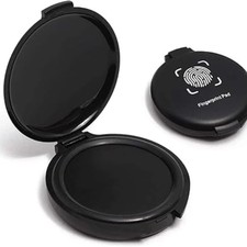 1 Pack Thumbprint Fingerprint Ink Pad Stamp Pad for Notary Supplies Black Stamp