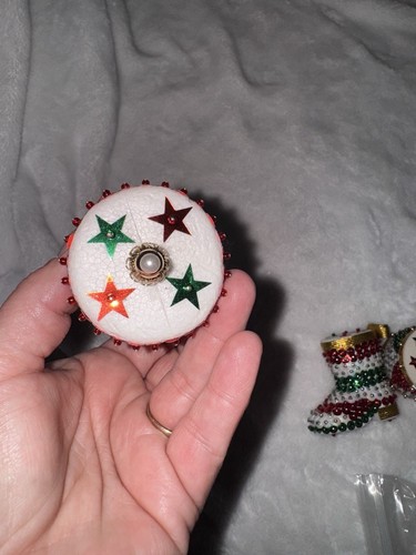 Vintage Beaded Christmas Ornaments - Picture 3 of 10