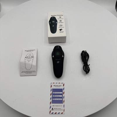 DinoFire Green Presentation Clicker Wireless USB Rechargeable Presenter Remote