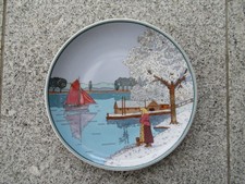 ASSIETTE DE COLLECTION VILLEROY & BOCH  PÊCHEUR EN HIVER 25 cm