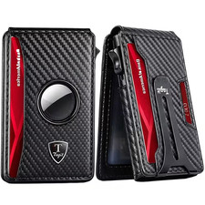 Airtag Wallet RFID Blocking Pop-Up Bifold Wallet Slim Leather with Money Clip