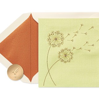 Papyrus Stitched Dandelion Sympathy Card Greeting Card