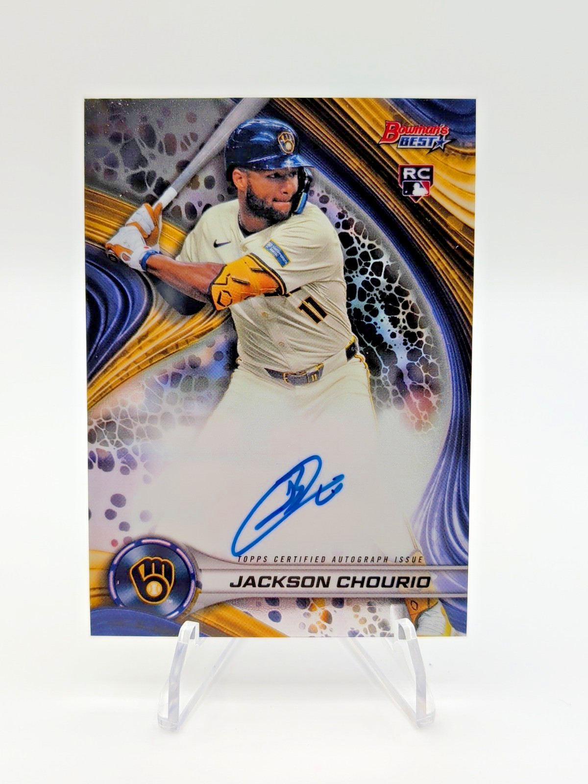 2024 Bowman's Best - Best of 2024 Autographs Jackson Chourio #B24-JC (AU, RC)
