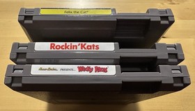 Felix the Cat, Rockin' Kats, Wacky Races - Rare Authentic Nintendo NES Games Lot