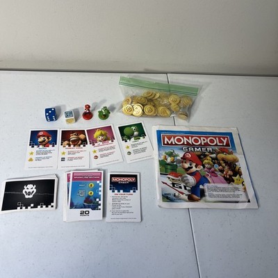 Monopoly Game Replacement Parts Mario Yoshi Couns All Cards Instructions