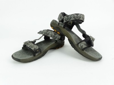 Jack Wolfskin Kinder Sandalen 34 Klettverschluss grau gemustert Textil (15739)