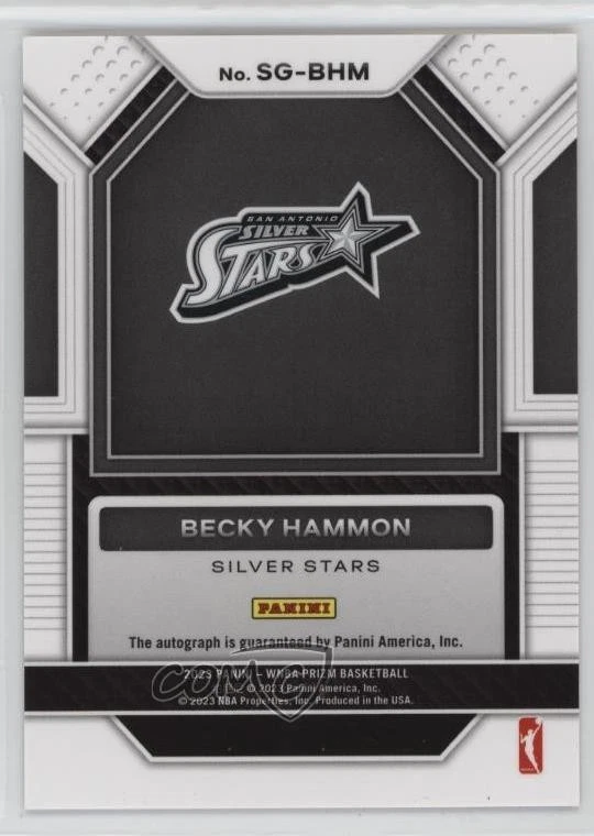 2023 Panini Prizm WNBA Signatures Becky Hammon #SG-BHM Auto HOF - Image 2 of 2