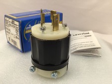 Leviton Locking Grounding Plug 2P 20Amp 250V 3W 2321 ELECTRICAL