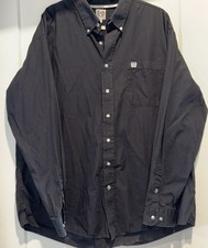 Cinch Western Button-Up Shirt Men’s XL Black Long Sleeve Cowboy Rodeo
