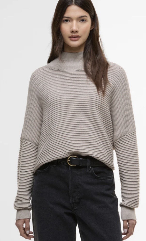 BNWT Barbour Kaia Funnel Neck Knit Oversized Jumper Top Sold Out Size 10-14 £99 image 2