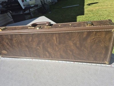 1991 Browning Over & Under Leather Hard Shotgun Case Brass Trim w