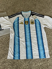 adidas Argentina National Team Soccer Jersey XL White and Blue Colors