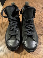Converse Leather Run Star Hike Size 4.5 Dark Olive Green/black