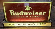 VTG BUDWEISER Beer For Those Who Know Advertise Cash Register Lighted Sign WORKS