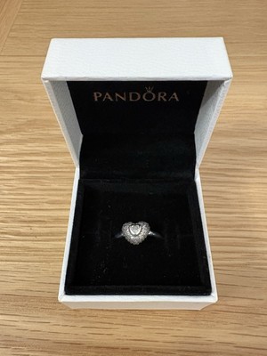 Pandora Erhöhtes Herz Ring S925 ALE Sterling Silber Größe 54 Geschenkbox