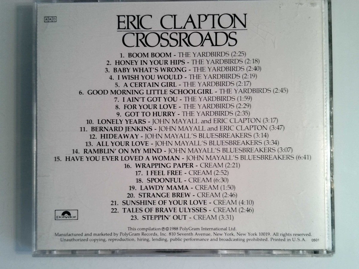 Eric Clapton - Crossroads Disc 1 CD 1988 Compilation Rock Polydor