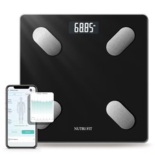 NUTRI FIT Smart Scale for Body Weight Composition Monitor, Mirror Black