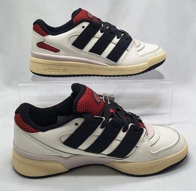 Adidas Forum 2000 Unisex Turnschuhe Größe 7,5 in weiß/schwarz/rot/creme neu mit Karton UVP 90 £