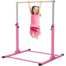 Gymnastics Bar, 3 to 5 Adjustable Height Gymnastic Horizontal Kip Bar for A...