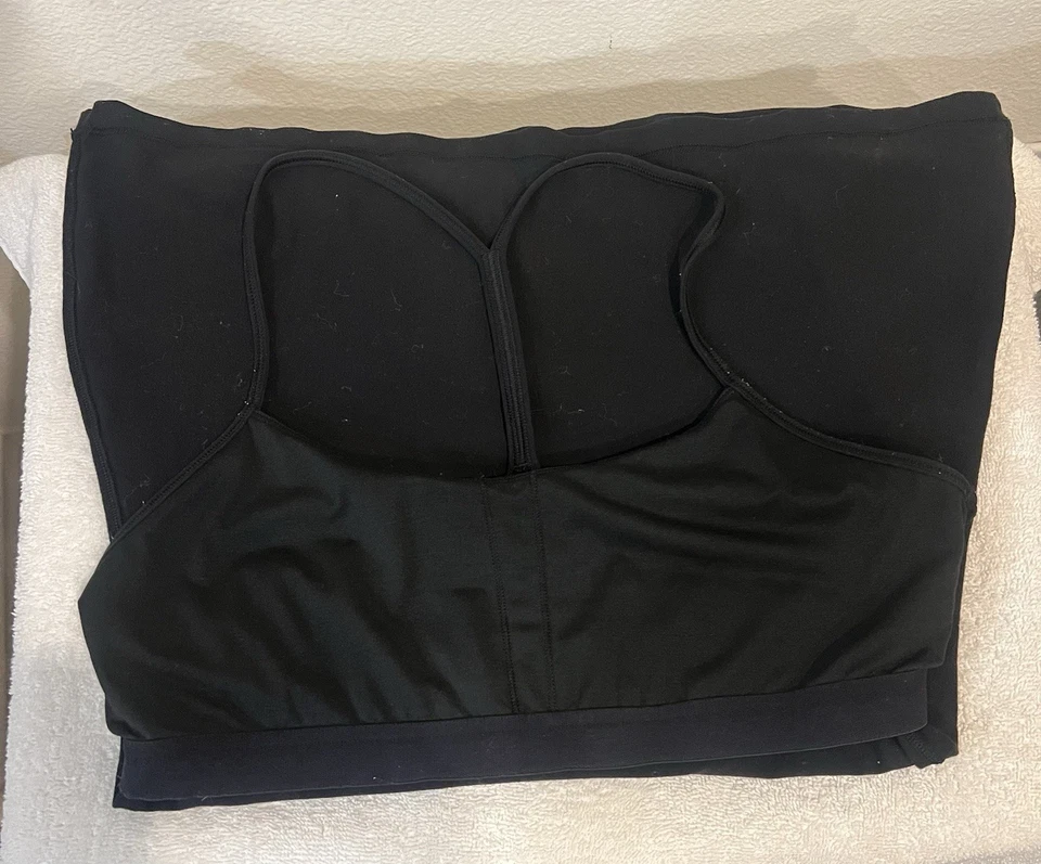 Camiseta sin mangas para mujer Lululemon Power Y espalda deportiva talla 8 negra sujetador incorporado yoga gimnasio Foto 3 de 4