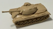 Vintage Plastic TimMee M48 Patton Battle Toy Tank Tan EUC