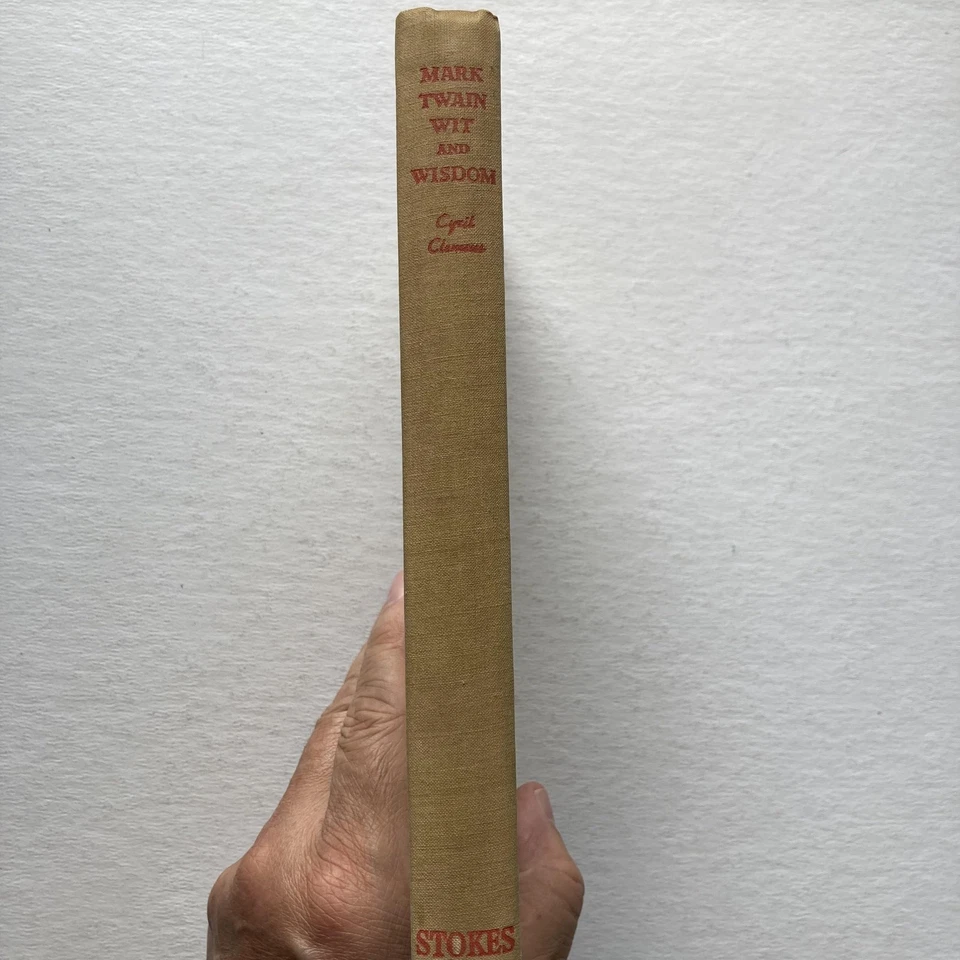 Vintage Mark Twain Wit and Wisdom Cyril Clemens 1935 Hardcover Humor Classic Foto 2 de 4
