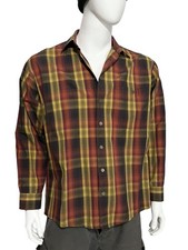 Men's Casa Moda Cotton Checked Collared Shirt. Casual Plaid Autumn. Large