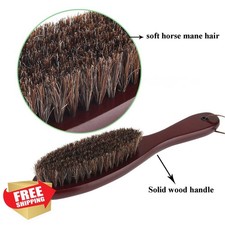 Cokaka Horsehair Garment Brush Walnut Wood Handle Coat Suits Shoes