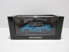 1/43 Minichamps Porsche 911 Turbo S Cabriolet Miami Blue 73014