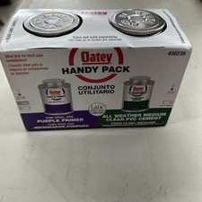 Oatey 30239 8 oz. All Weather Cement and Purple Primer Handy Pack. New