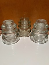 Vintage Hemingray 45 Clear Glass Telegraph Insulator 4" Tall Made In USA