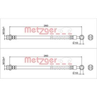 2X Metzger BremsschlÄUche AM Bremssattel Hinten Beidseitig Passend FÜR