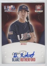 2014 USA Baseball Box Set 18U National Team Signatures Blake Rutherford Auto 0w7
