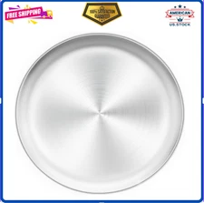 Teamfar Pizza Pan, 12 Inch Pizza Pan Stainless Steel Pizza Pan Tray round Pizza
