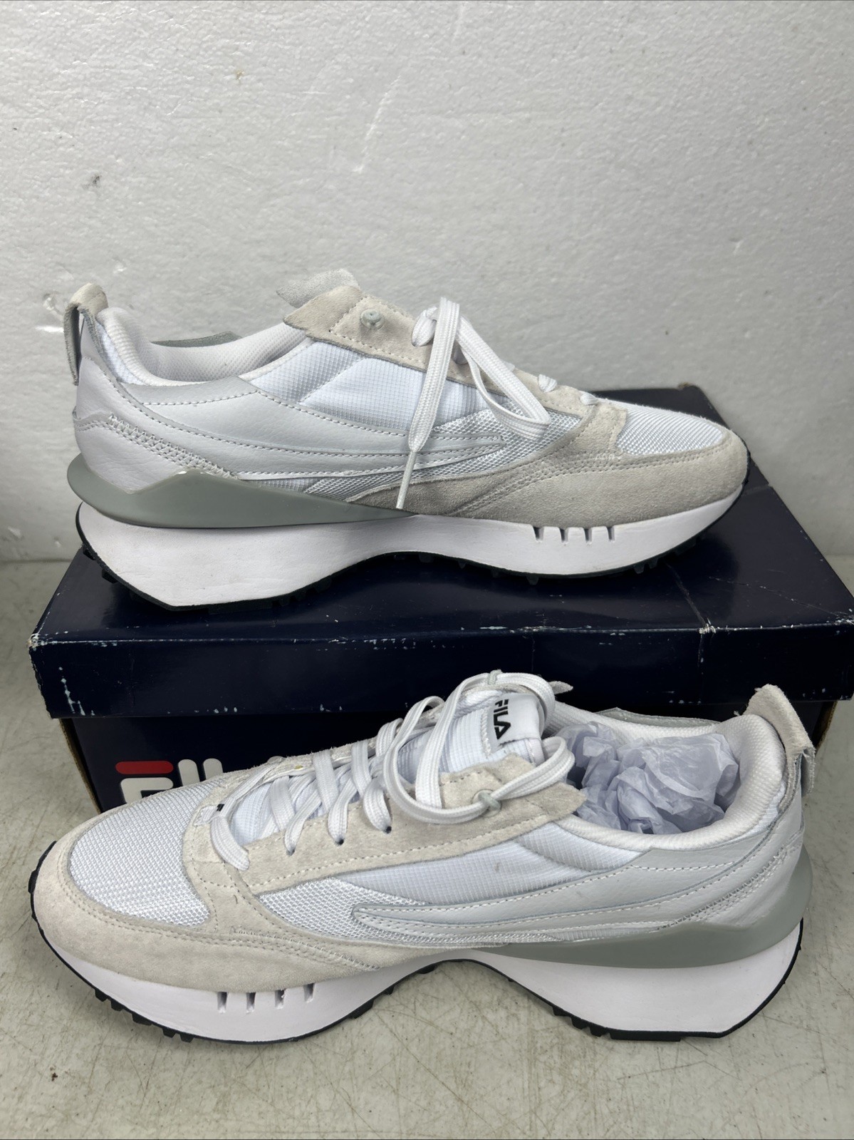 Fila Renno N Generation Patched White/Grey Mens Size 12 image 5
