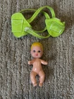 Vintage 1998 Cool Sitter Teen Skipper Baby Doll & Double Carrier, Babysitter