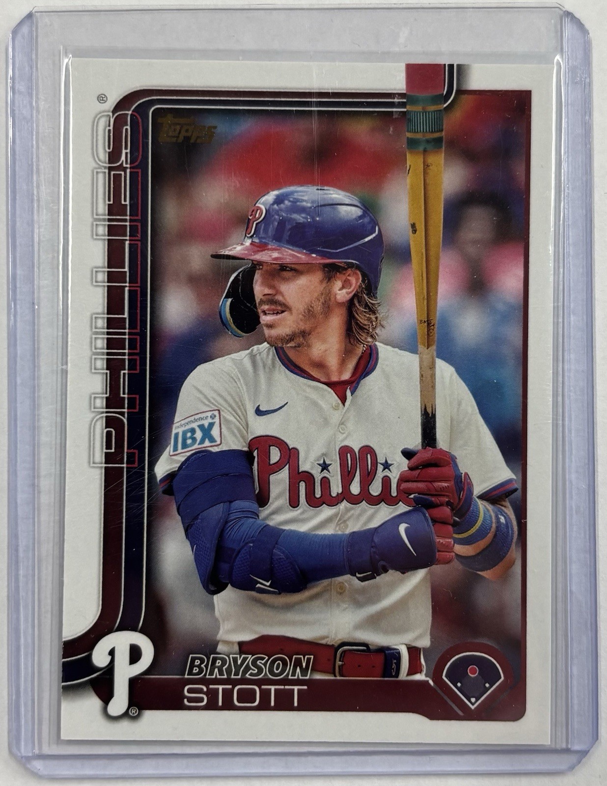 2025 Topps Bryson Stott #147 Golden Mirror Image Variation Pencil Bat