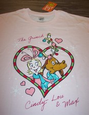 Dr Seuss THE GRINCH WHO STOLE CHRISTMAS Cindy Lou Who Max T-Shirt MENS LARGE NEW