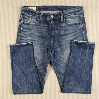 Polo Ralph Lauren Astor Slim Boyfriend Jeans Womens 30 Blue Dark Wash Distressed