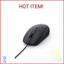 Verbatim Wired Computer , Corded USB Mouse for Laptops and PCs - Right or Left H