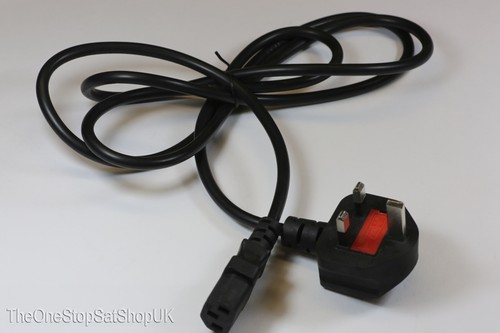 5 x 3 Pin 1.8m UK Black Mains Cable IEC-320 C13 For Televisions, Computers etc - Afbeelding 5 van 12