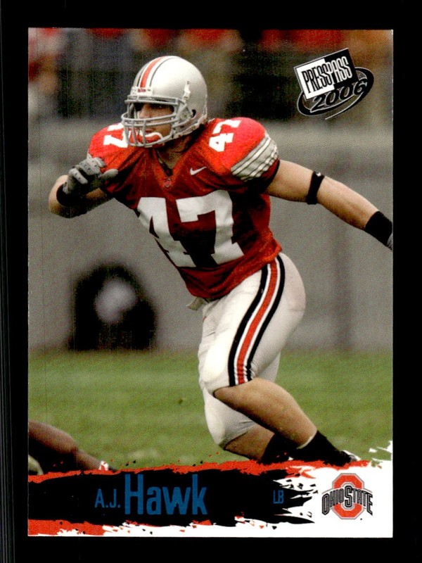 2006 Press Pass A.J. Hawk Blue #B43