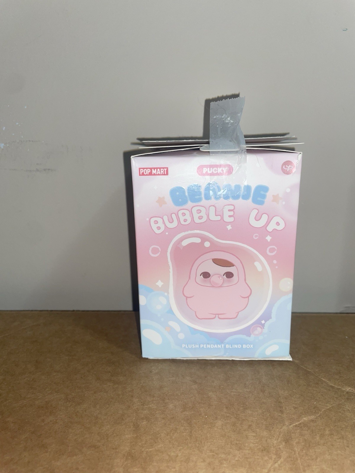 Pop Mart Pucky Mini Beanie Bubble Up Plush Pendant Blind Box Light Purple White-image
