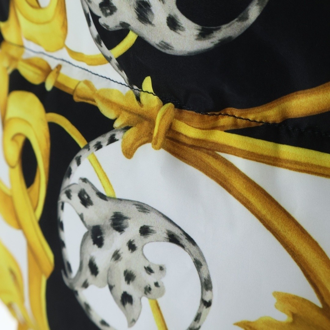 Versace Baroque Pattern Total Down Jacket Yellow … - image 5