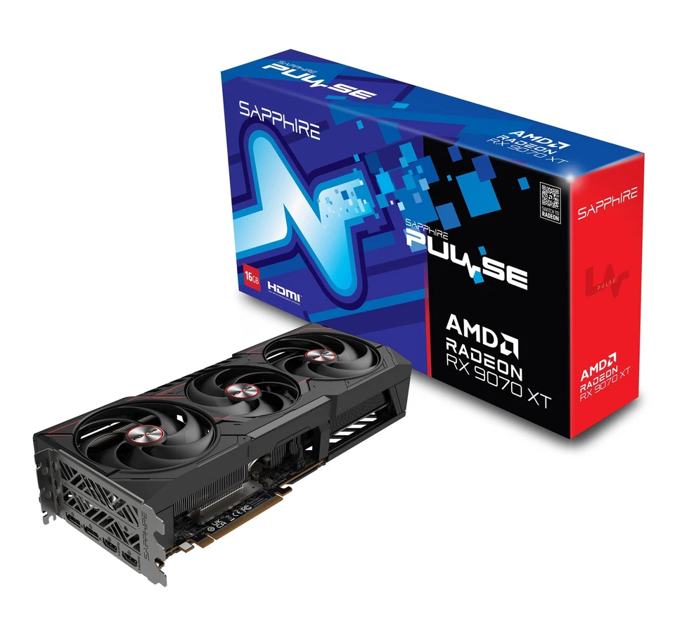 SAPPHIRE PULSE AMD Radeon™ RX 9070 XT GAMING Grafikkarte 16GB GDDR6 HDMI/DP
