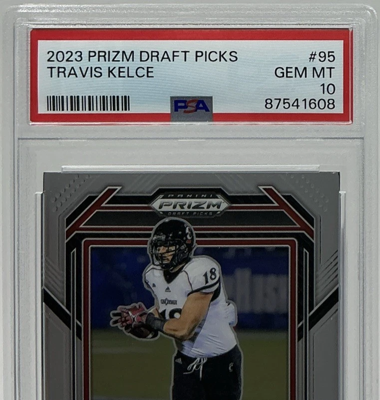 Travis Kelce PSA 10 - 2023 Panini Prizm Draft Picks - Chiefs -ENGAGED TO TAYLOR! - Image 2 of 4