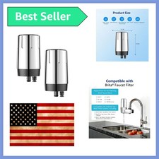 Brita Faucet Filter Replacement - Chrome, 2 Pack, 100 Gallon Capacity