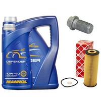 MotoröL Filter Set 10W-40 API SN 7 Liter + Schraube FüR Mercedes C-Klasse W203