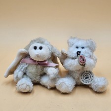 Vintage Boyds Bears Jointed Angel Bear Ornaments Set Of 2
