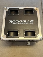 Rockville RockWedge LED Wireless Uplight 6 Pack w/ Case